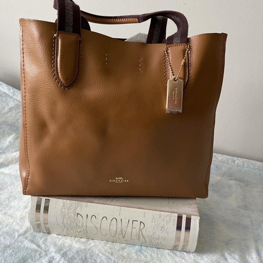 Soft brown leather coach bag